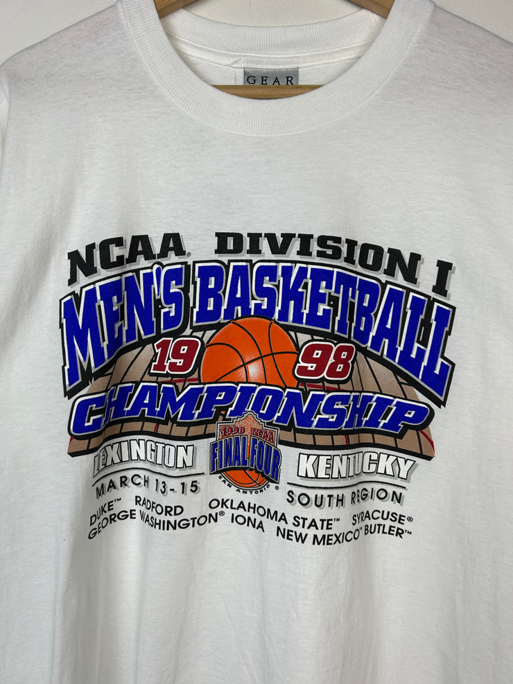 Vintage 90s NCAA Basketball Final Four White Tee