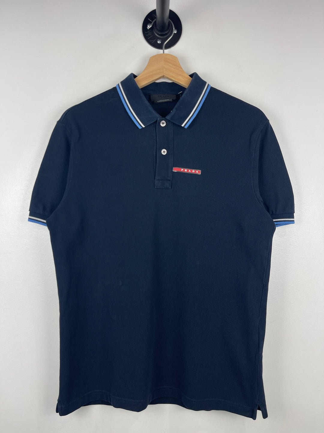トップス PRADAsports polo shirt navy Prada Sport Navy Polo Shirt – Vintage Meets Hype