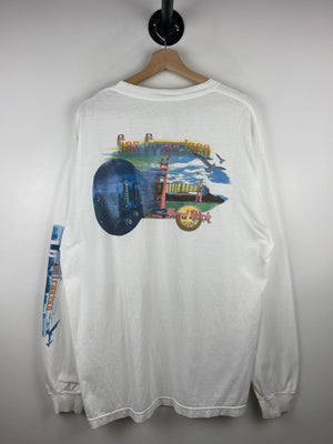 Vintage 90s Hard Rock Café San Francisco White Long Sleeve
