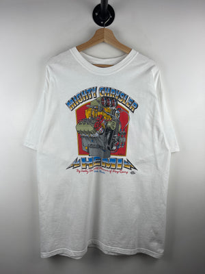 Vintage 90s Mighty Chrysler Hemi Motor White Tee