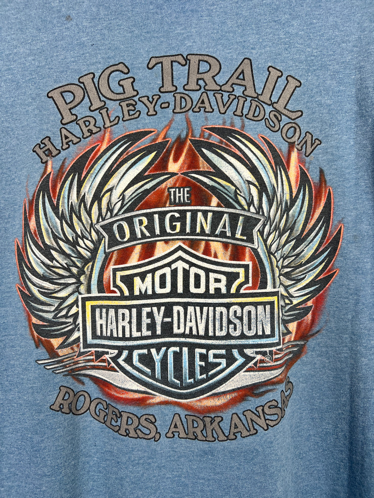 Vintage Harley Davidson Ride It Like You Stole It Blue Tee