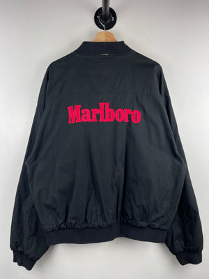 Vintage 90s Marlboro Reversible Black & Red Bomber Jacket