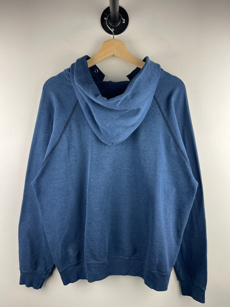 Vintage 80s West Virginia Arc Logo Spellout Navy Hoodie