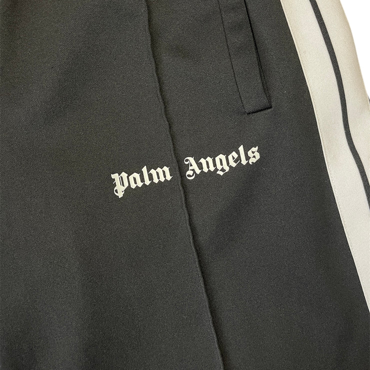 Palm Angels Logo Print Black Track Shorts