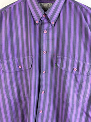 Vintage Levi's Cropped Purple Stripped Button Up