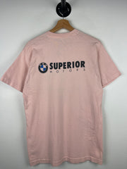 Vintage 90s BMW E30 A Jump Ahead Of The Rest Pink Tee