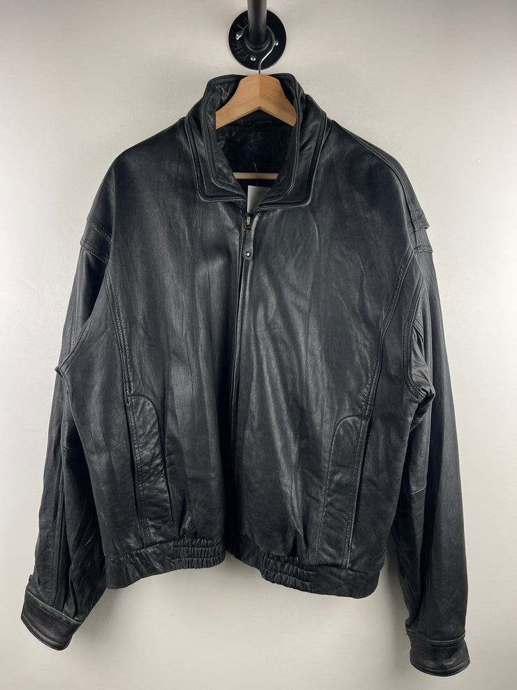 Vintage Wilsons Leather Black Leather Bomber Jacket