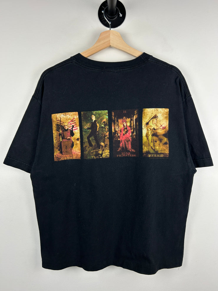 Vintage 2000 Marilyn Manson Hierophant Tarot Card Black Tee