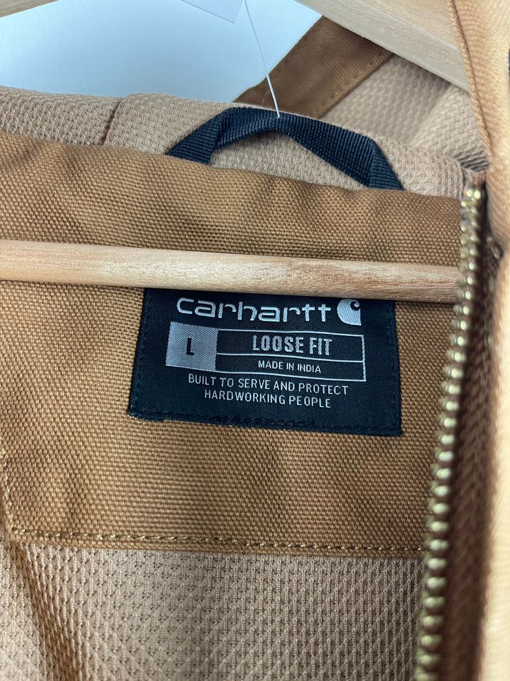 Carhartt Active Beige Hooded Work Jacket