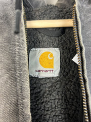 Vintage 90s Carhartt Detroit Hooded Fleece Lined Grey Jacket