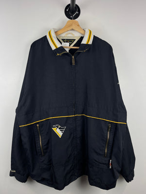 Vintage 90s NHL Rival Pittsburgh Penguins Black Windbreaker