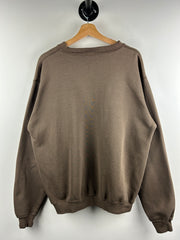 Vintage 90s Carhartt Spellout Embroidered Brown Crewneck