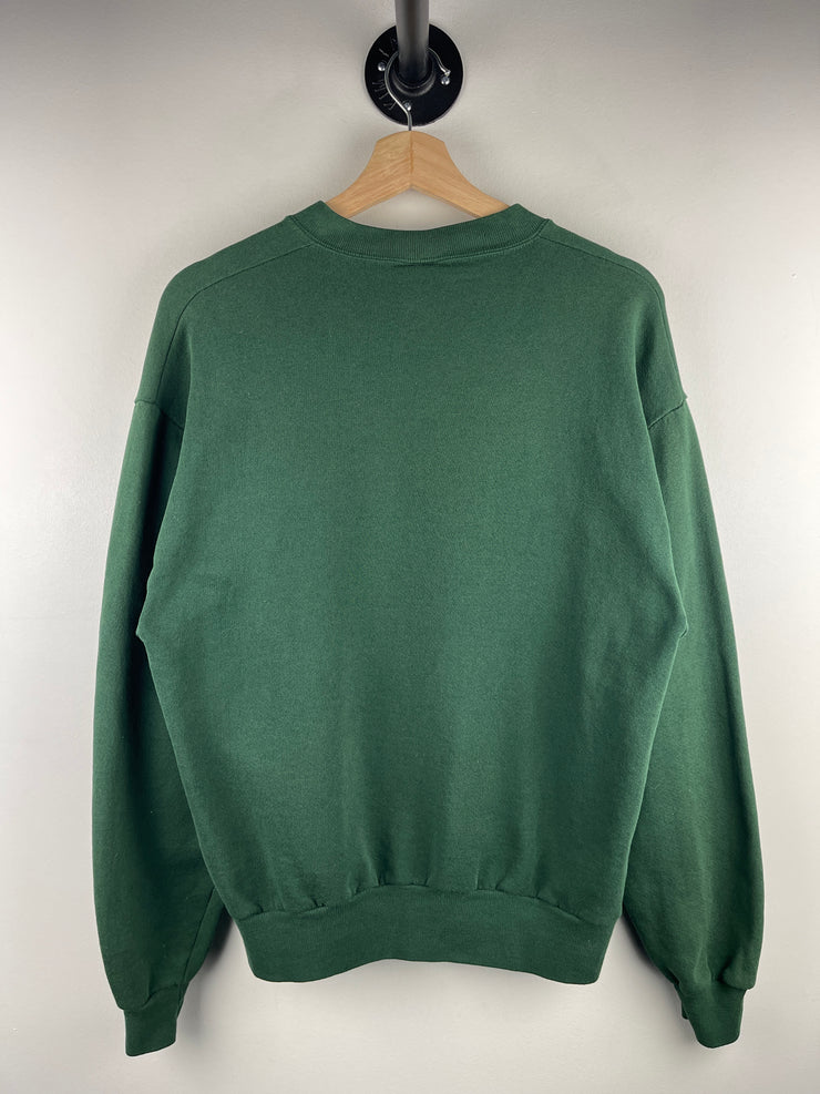 Vintage 90s Disney Mickey Mouse Embroidered Green Crewneck