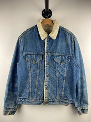 Vintage 80s Levis Sherpa Lined Blue Denim Jacket