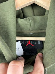 Travis Scott X Jordan FW19 Washed Suede Olive Hoodie