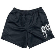 Revenge Embroidered Black Shorts