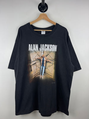 Vintage 90s Alan Jackson Faded Black Tee