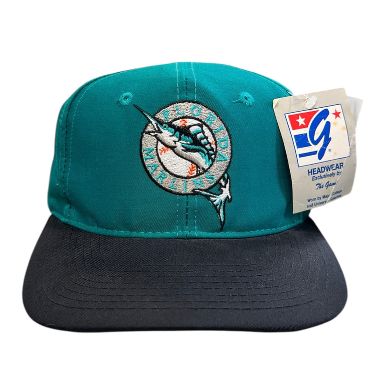 Vintage 90s MLB The Game Florida Marlins Snapback Hat