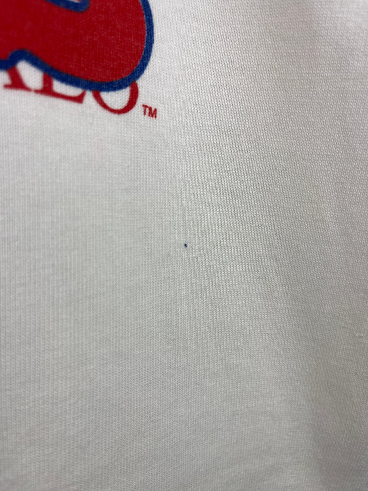 Vintage 90s NFL Russell Athletic Buffalo Bills 3/4 Sleeve White Crewneck