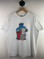 Kaws Sesame Street Group White Tee