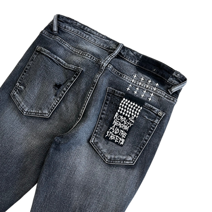 Ksubi Van Winkle Angst Plateis Black Denim Jeans