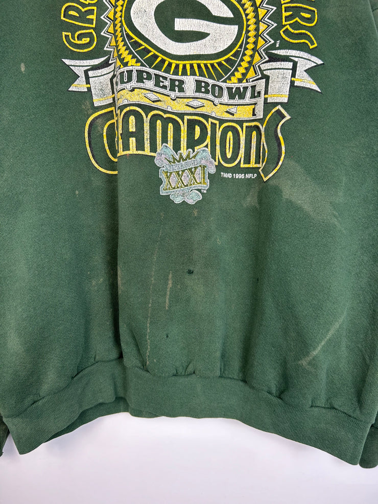 Vintage 1996 Green Bay Packers Champions Green Crewneck