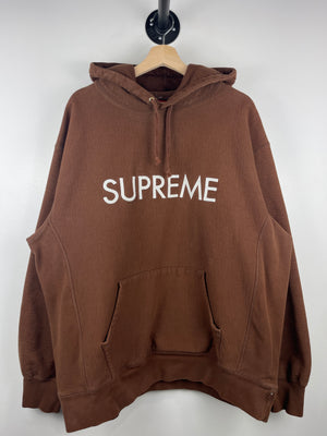Supreme FW22 Capital Brown Hoodie