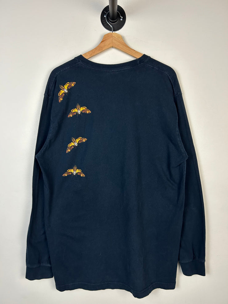 Supreme SS15 Silence Of The Lambs Moth Navy Long Sleeve