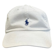 Vintage 90s Polo Ralph Lauren White Leather Strapback Hat