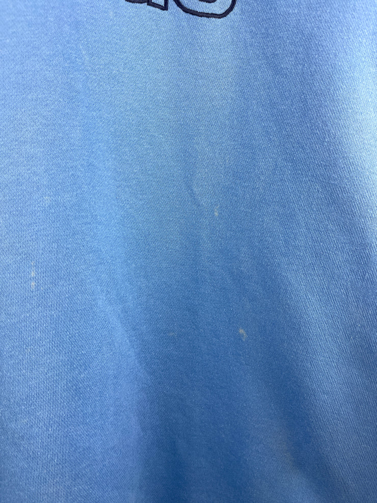 Vintage Adidas Spellout Embroidered Baby Blue Hoodie