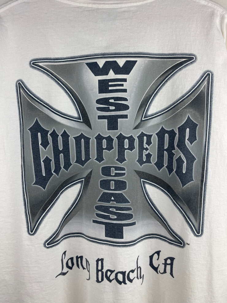 Vintage West Coast Choppers Chrome Logo White Tee