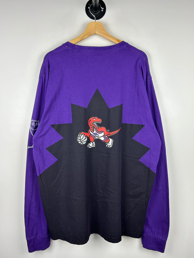 OVO X Mitchell & Ness NBA Toronto Raptors Black & Purple Long Sleeve