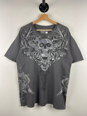 Vintage Y2K MMA Elite Skull Grey Tee