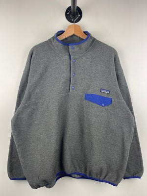 Vintage Patagonia T Snap Grey & Purple Fleece Sweater