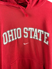 Vintage Nike Ohio State Embroidered Red Hoodie