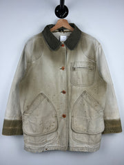 Vintage 90s LL Bean Faded Beige Chore Fishing Jacket
