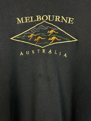 Vintage 90s Melbourne Australia Embroidered Navy Crewneck