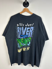 Vintage 90's Billy Joel River Of Dreams Tour Black Tee