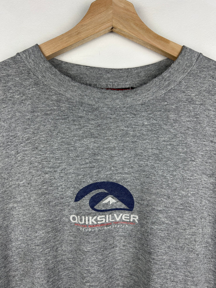 Vintage 90s Quiksilver Boardriding Grey Long Sleeve