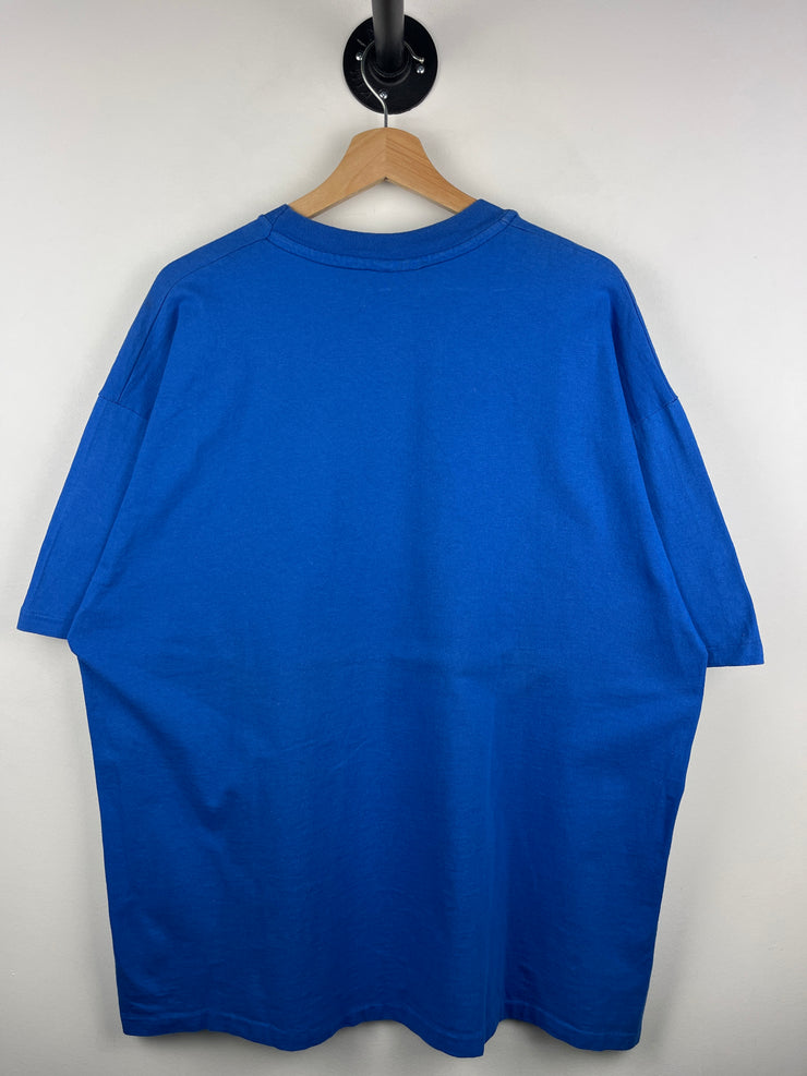Vintage 90s NHL Buffalo Sabres Hockey Puck Blue Tee