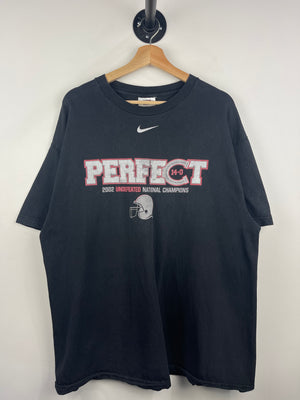 Vintage Nike Ohio State Buckeyes Football Champions Middle Swoosh Black Tee