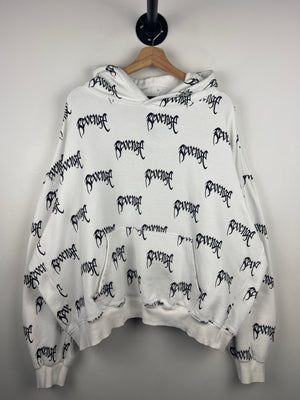 Revenge All Over Print White Hoodie