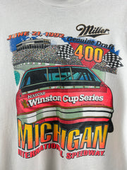 Vintage 90s Nascar Winston Cup Series Michigan Speedway White Tee