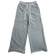 Happy Memories Don’t Die Distressed Wide Leg Baggy Grey Sweatpants