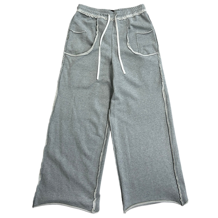 Happy Memories Don’t Die Distressed Wide Leg Baggy Grey Sweatpants
