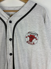 Vintage 90's Chicago Bulls Grey Baseball Jersey