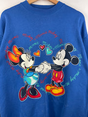 Vintage 90s Disney Mickey Unlimited Mickey & Minnie Mouse Blue Crewneck