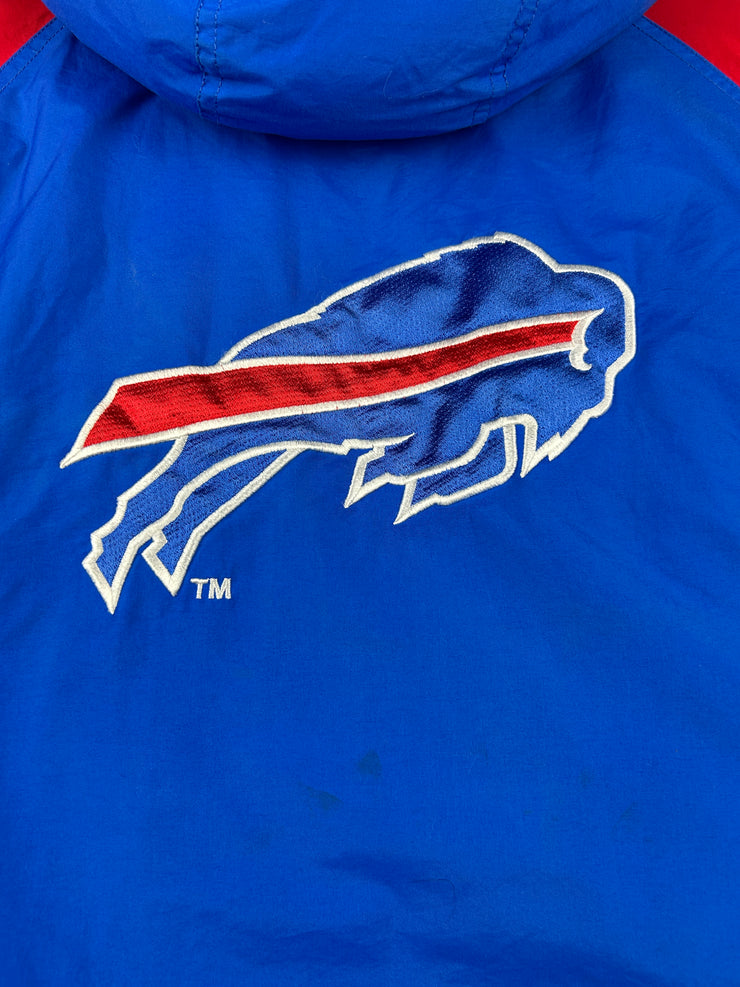 Vintage 90s NFL Gameday Buffalo Bills Embroidered Red & Blue Hooded Jacket