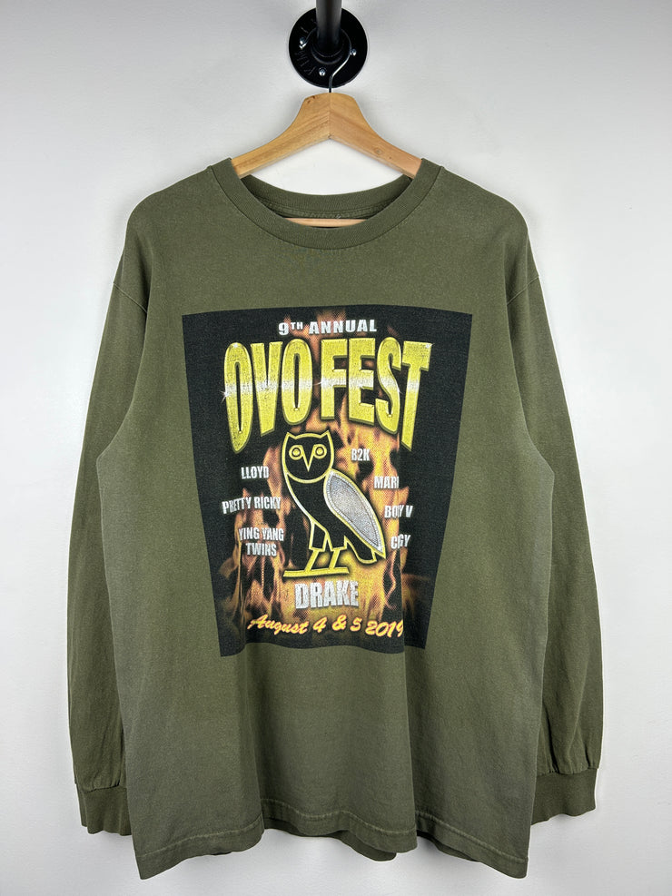 OVO Fest 2019 Green Long Sleeve Tee