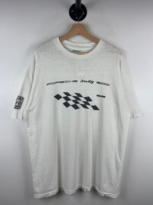 Vintage 80s Porsche Indy 500 White Tee